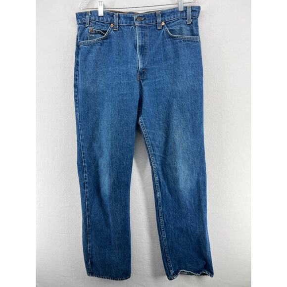 Vintage LEVIS 532 Jeans Mens 36X32 Orange Tab '84 80s 5 Pocket Denim Cotton Blue - Picture 1 of 16